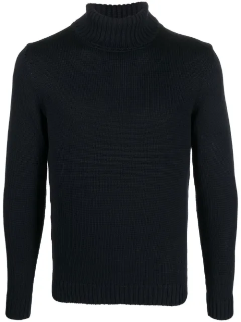 Zanone roll-neck knitted sweater Blue 812516ZR229