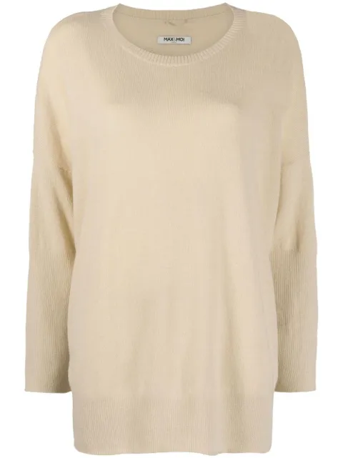 Max & Moi MII cashmere crew-neck jumper Neutrals H22PETALE