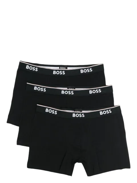 BOSS pack of three logo-waistband boxer briefs Black 50475282
