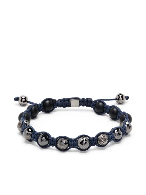Shamballa Jewels bead-detail braided bracelet Blue SH43667