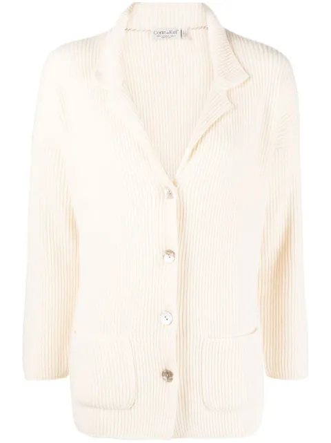 CORTE DI KEL ribbed-knit cardigan Neutrals CKD02221