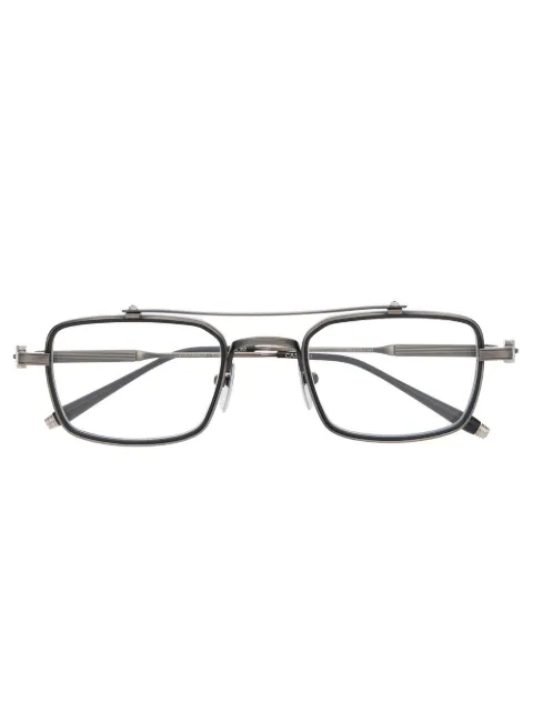 Akoni rectangle-frame glasses Grey AKX304B