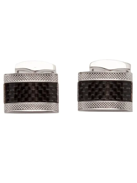 Tateossian embossed enamel cufflinks Black CL2023