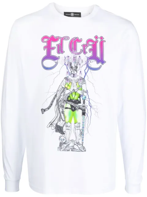 Edward Crutchley graphic-print cotton T-shirt White W22TST003