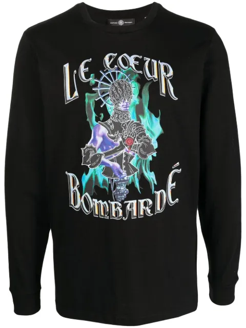 Edward Crutchley graphic-print cotton T-shirt Black W22TST004