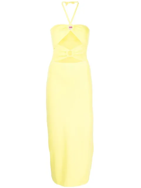 Solid & Striped The Ariana halterneck dress Yellow SU223027LMNK