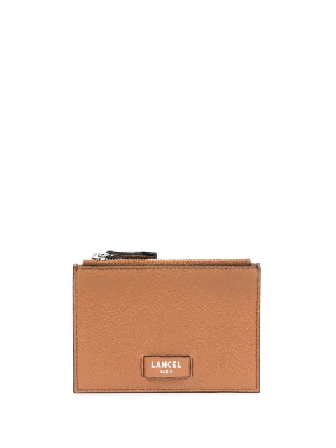 Lancel zip leather cardholder Neutrals A1053720TU