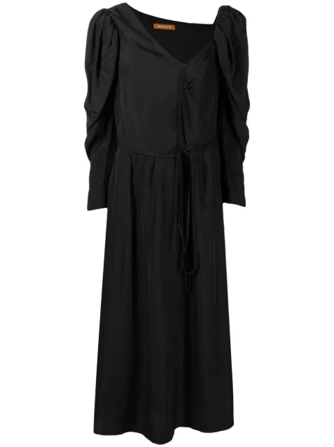 Rejina Pyo long-puff sleeve midi dress Black F374CK