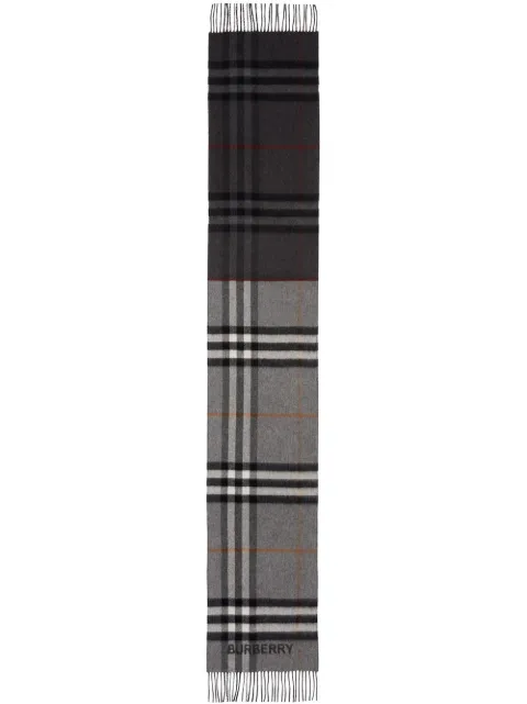 Burberry checked pattern scarf Grey 8059277