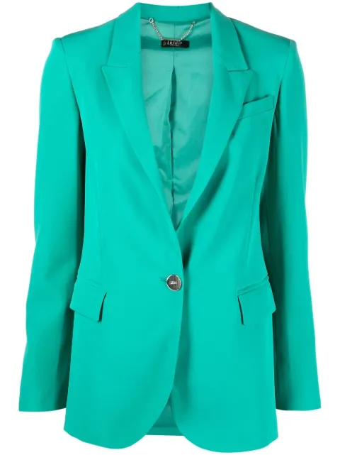 LIU JO peak-lapels single-breasted blazer Green CF2152T2200