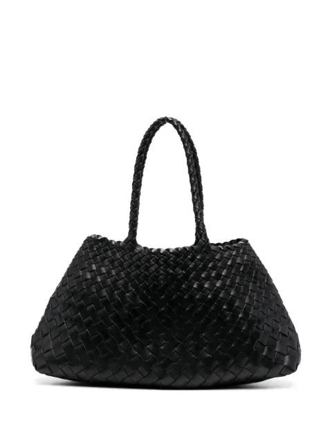 DRAGON DIFFUSION large Santa Croce interwoven tote bag Black DGW8892