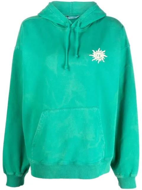 Holzweiler tie-dye organic cotton hoodie Green 13682