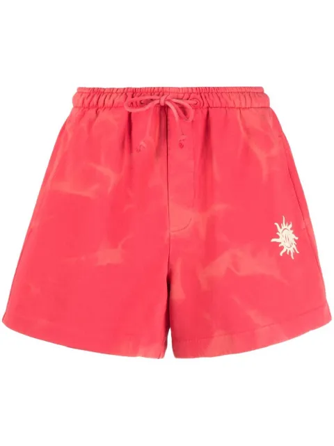 Holzweiler tie-dye cotton shorts Red 13881