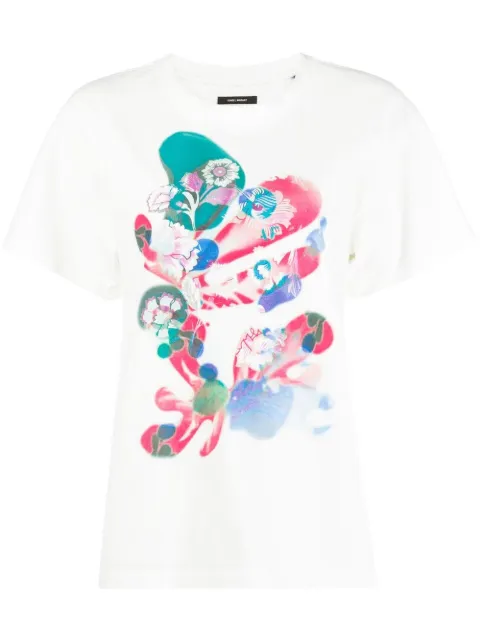 ISABEL MARANT graphic-print T-shirt White TS086822A033I20WH