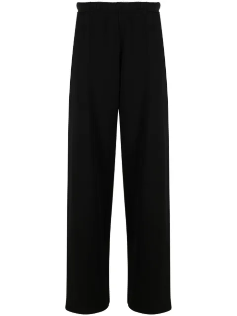 Les Tien Puddle wide-leg cotton track pants Black CF3023