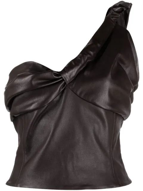 The Mannei Colmar twisted leather top Brown COLMAR