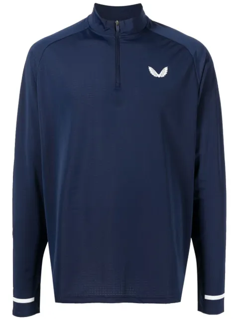 Castore logo-print long-sleeve sweatshirt Blue CM0327