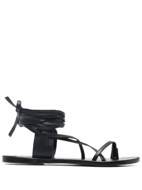 Manebi St. Tropez leather sandals Black L70Y0