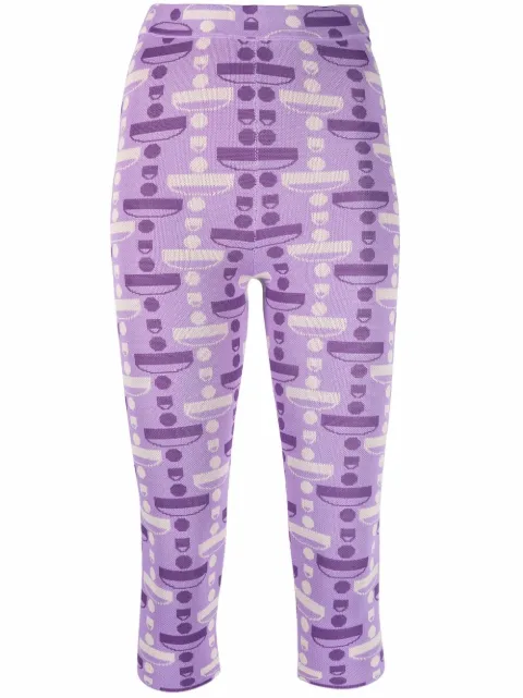 Dodo Bar Or knee-length knitted cycling shorts Purple DBO3021