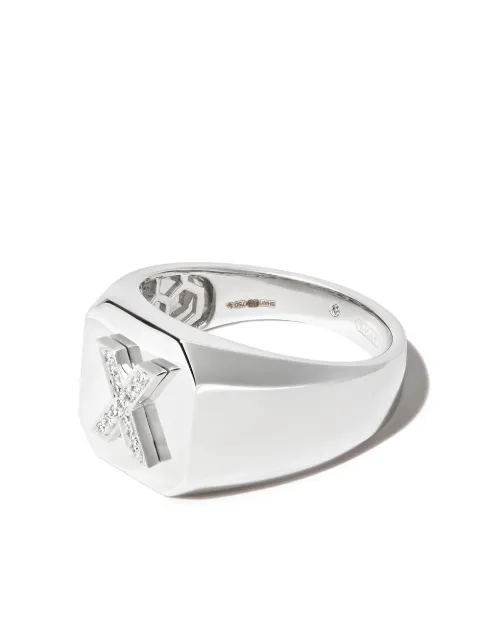 SHAY 18kt white gold Champion ring Silver SMR50WG18X