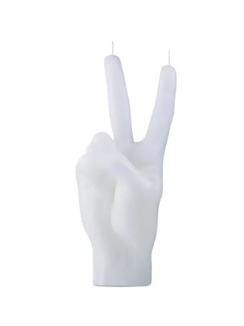 CandleHand Peace hand-shaped candle White PEACE