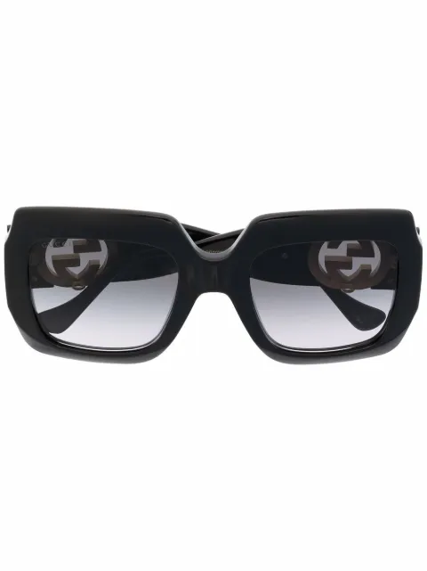 Gucci Eyewear oversized frame sunglasses Black GG1022S001