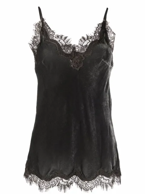 Gold Hawk lace-trim camisole top Grey GH4435