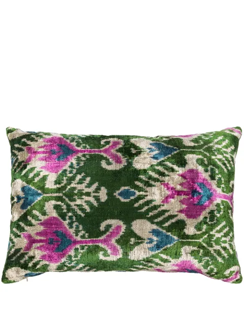Les-Ottomans double sided 40cm x 60cm cushion Green V462