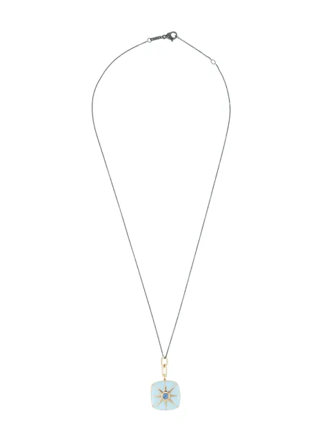 MONICA RICH KOSANN enamel cushion sapphire locket necklace Blue VL2003BLUE