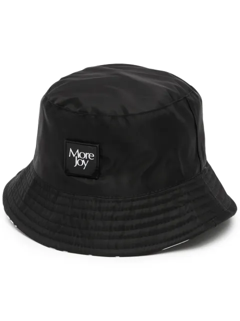 More Joy logo-patch bucket hat Black M0258NYLON