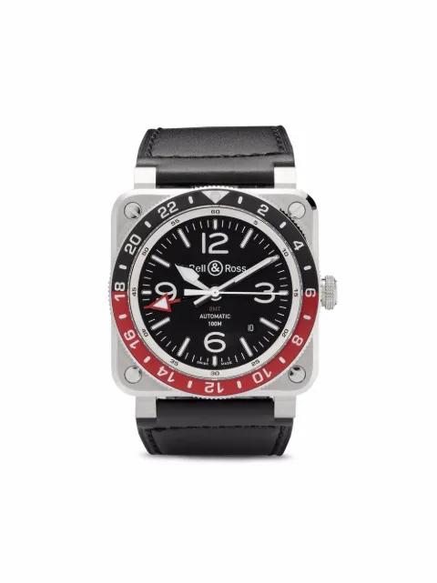 Bell & Ross New BR 03-93 GMT 42mm Black BR0393BLSTSCA