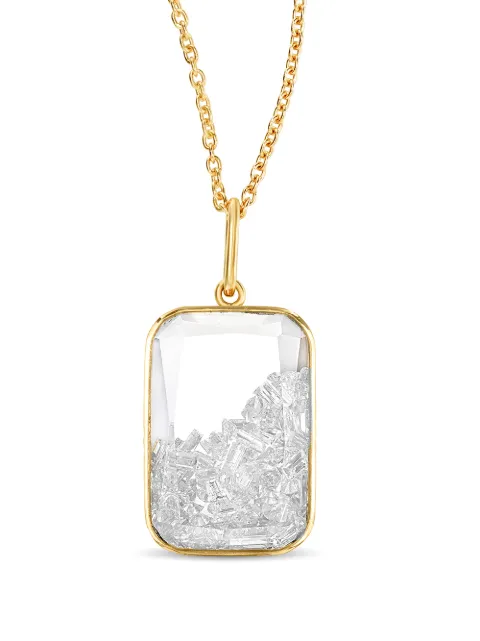 Moritz Glik 18kt yellow gold ten fourteen sapphire and diamond shaker necklace Gold N109218KY
