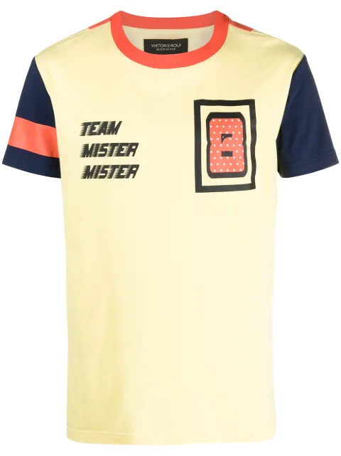 Viktor & Rolf graphic-print cotton T-shirt Yellow MMJ1404321