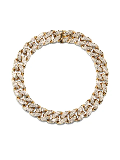 SHAY 18K yellow gold diamond flat essential link bracelet Gold SMB4YG18775