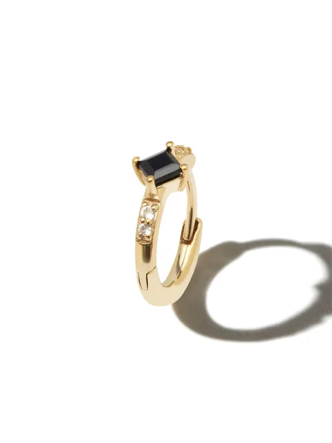 Otiumberg 9kt yellow gold sapphire huggie hoop Gold OT00291218