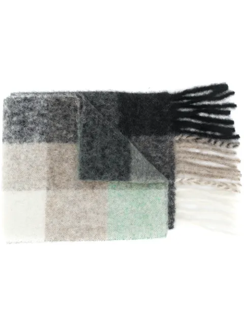 Acne Studios mohair checked scarf Black CA0084