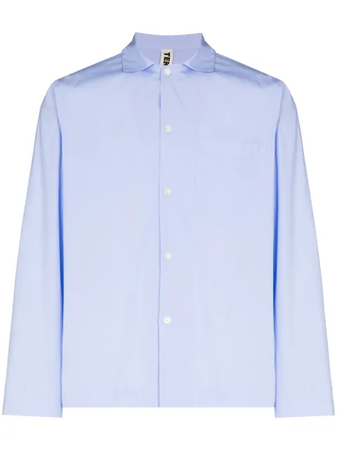 TEKLA organic cotton pajamas shirt Blue SWTSB