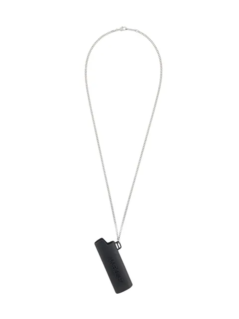 AMBUSH logo lighter case necklace Black BMOB023F20MET0011072
