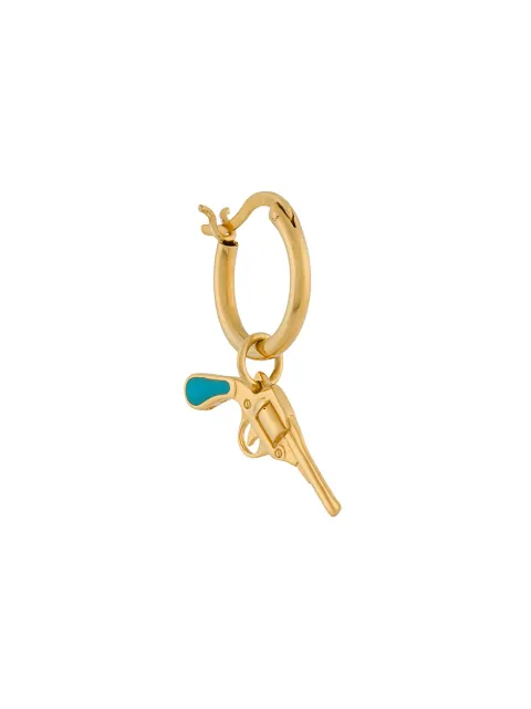 True Rocks small pistol hoop earring Gold GOLDTURQUOISEPISTOLONGOLDHOOP