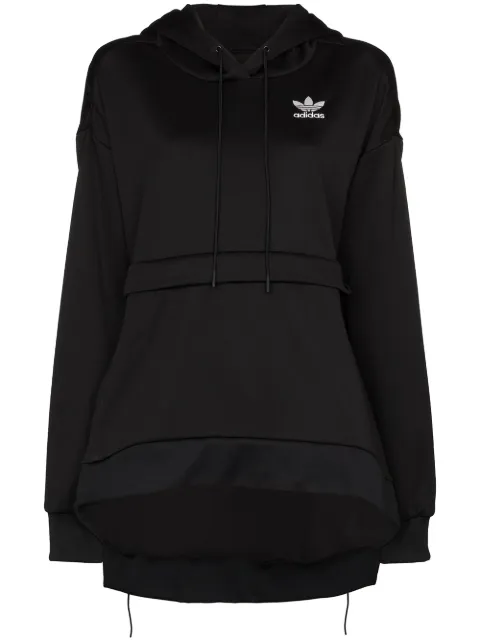 adidas x JKOO step-hem logo print hoodie Black FT9888ISC199OW001095A