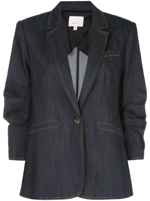 Cinq A Sept Khloe single breasted denim blazer Black ZJ219F1502Z