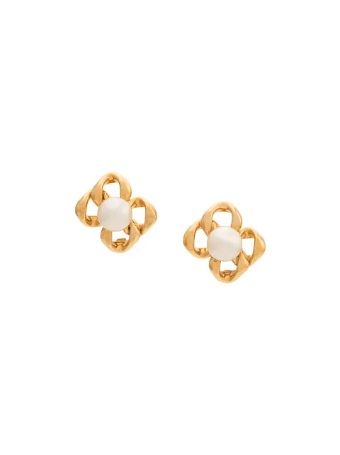 Rewind Vintage Affairs 1990s pearl embellished earrings Gold CSAA0719PEAREARX