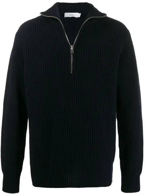 Closed half-zip sweater Blue C8620598U22