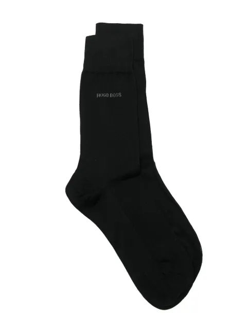 BOSS logo-print ankle socks Black 50388433