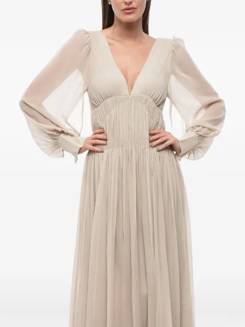 Stella McCartney Carleigh silk-georgette maxi dress Neutrals 535899SLA61