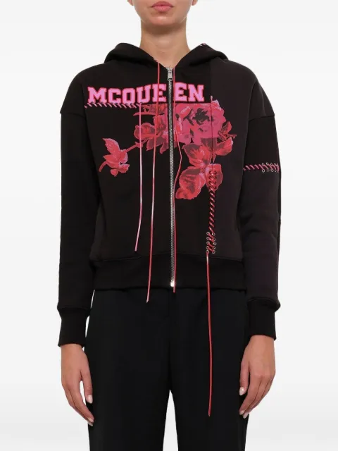 Alexander McQueen floral logo sweatshirt Black 507085QKZ11