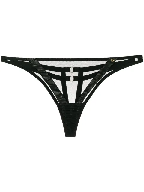 Something Wicked Nina sheer style thong Black NINATHONG