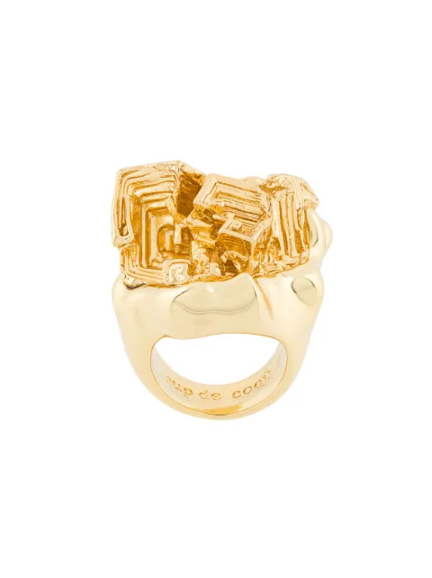 Coup De Coeur Vortex stone ring Metallic VORTEXTONERINGGOLD