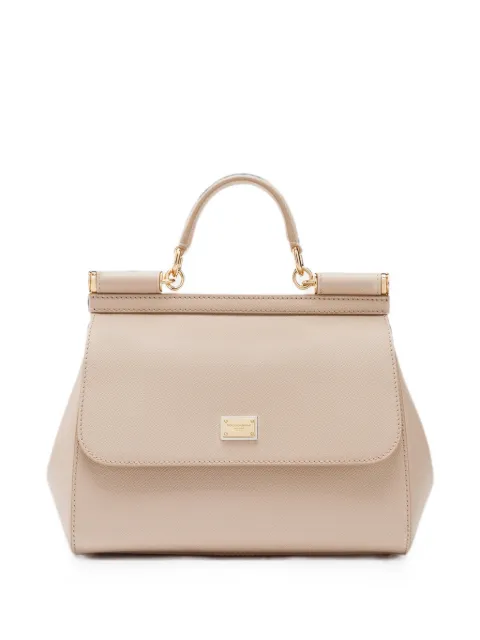 Dolce & Gabbana large Sicily handbag in Dauphine calfskin Neutrals BB6002A1001