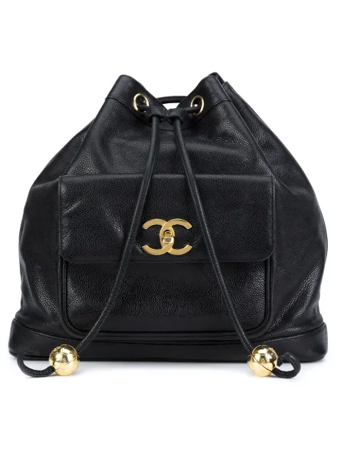 CHANEL Pre-Owned drawstring backpack Black CHANELBLACKCAVIARVINTAGEDRAWSTRINGBACKPACK